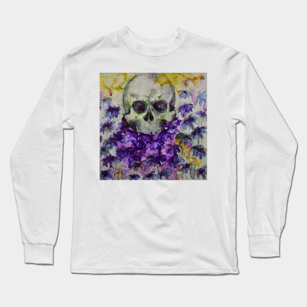 Pushing Up Daisies Long Sleeve T-Shirt by AndreaAtkinsArt